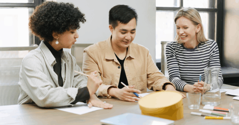 small team reviewing health plan choices
